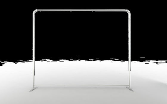 2ft 85x200cm 과중한 업무 사건 통상은 배너 스탠드 알루미늄 배너 배경을 보여줍니다